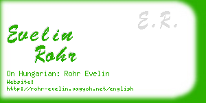evelin rohr business card